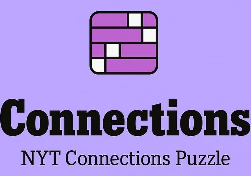 Logo of NYT Connections puzzle showing a purple and white grid icon above bold black text reading “Connections” and smaller text “NYT Connections Puzzle.” Used in an article about Mashable Connections Hint helping fans solve daily puzzles.